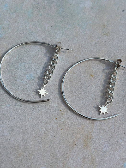 Hoop Star Earrings