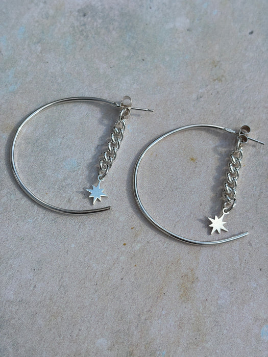 Hoop Star Earrings