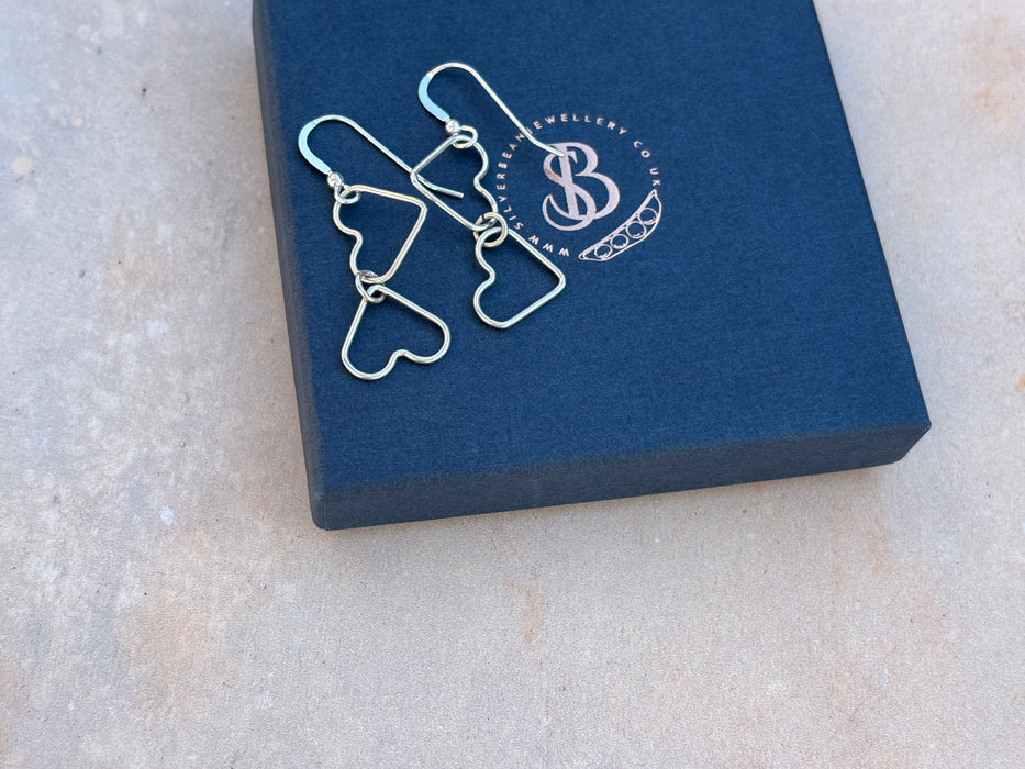 Heart link earrings