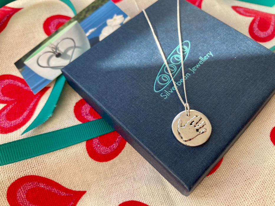 Silver Handprint Necklace