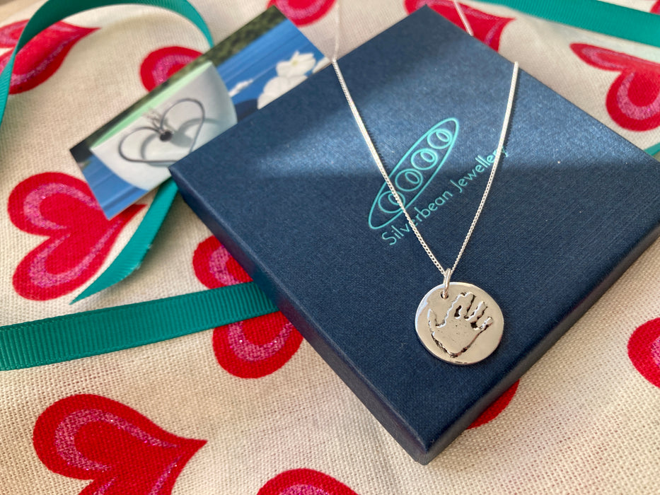 Silver Handprint Necklace