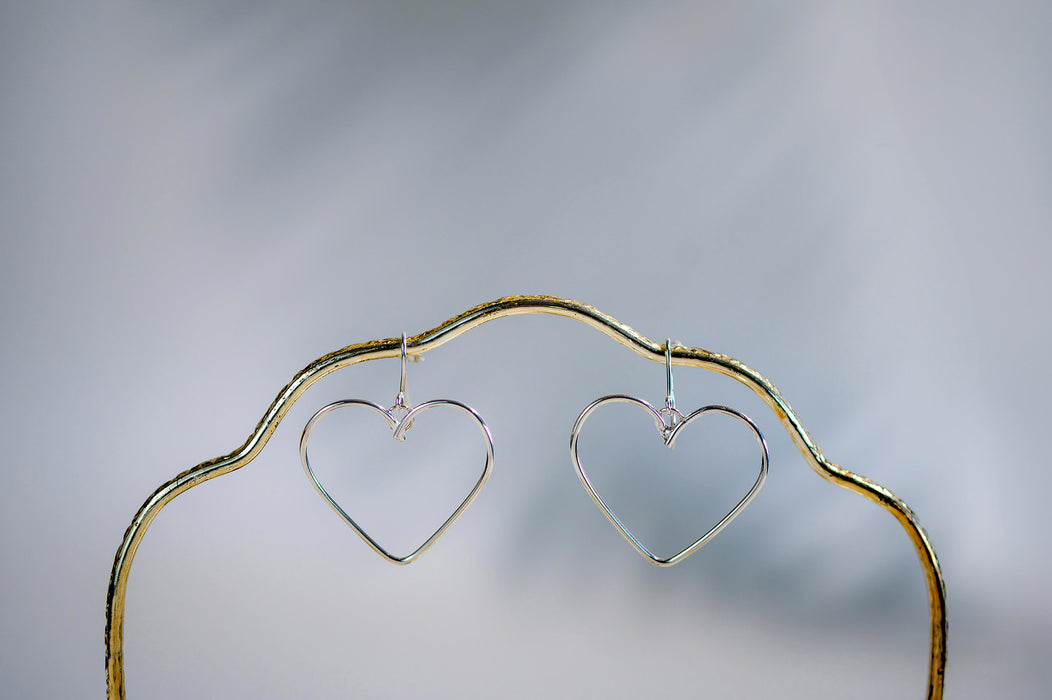 Statement heart earrings