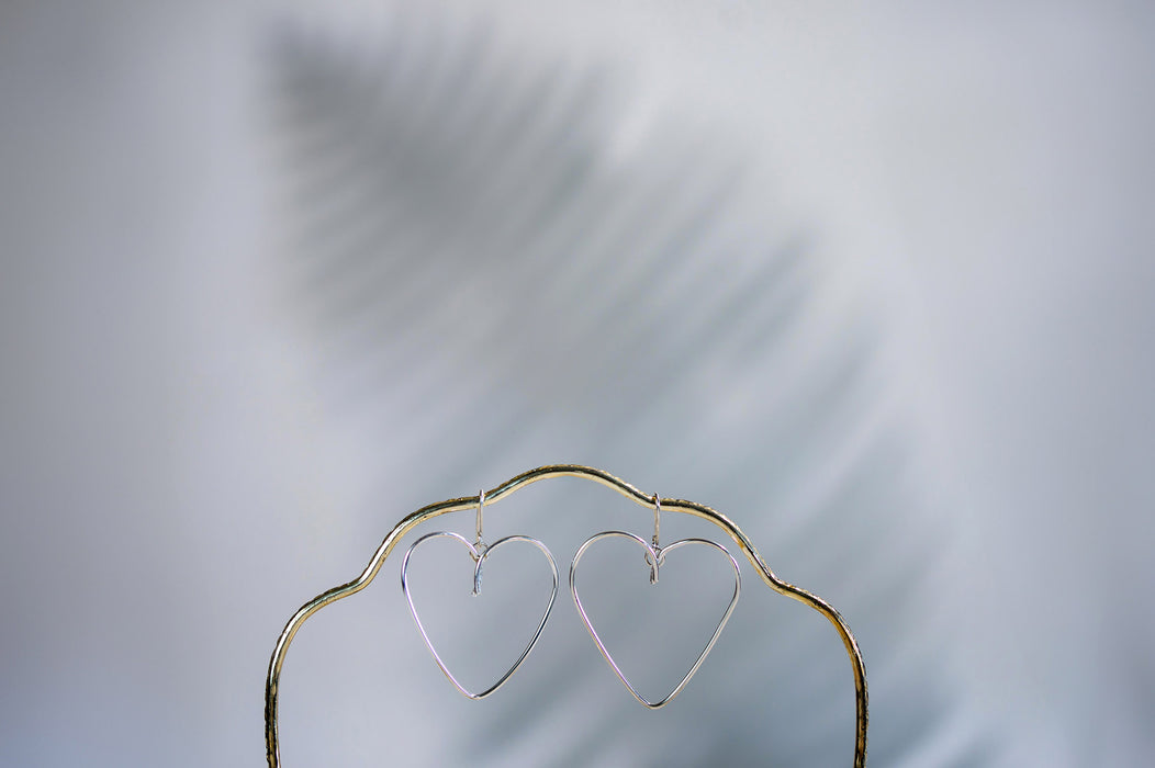 Statement heart earrings