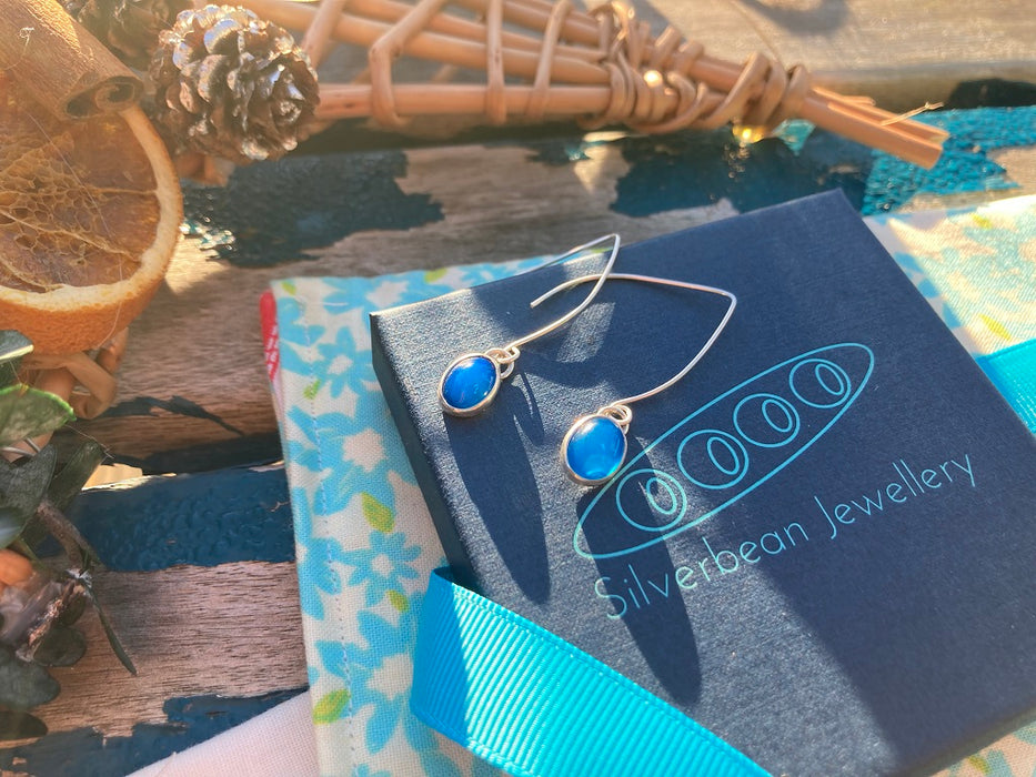 Blue Opal Earrings