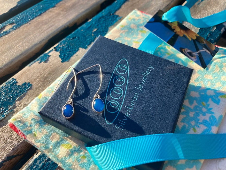 Blue Opal Earrings