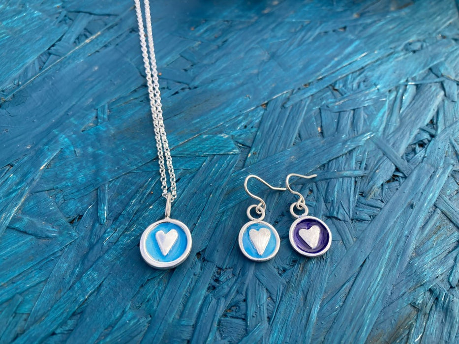 Enamel Silver Necklace