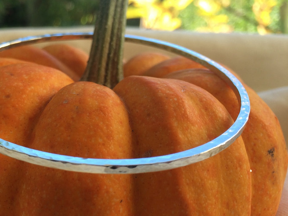 Hammered Silver Bangle