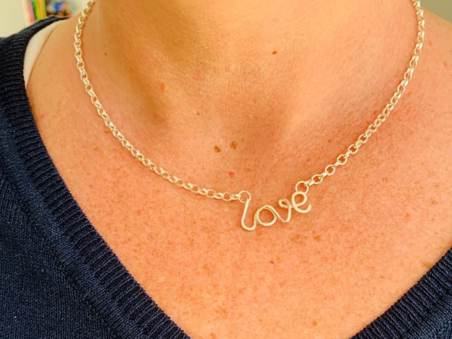 Silver Love Necklace