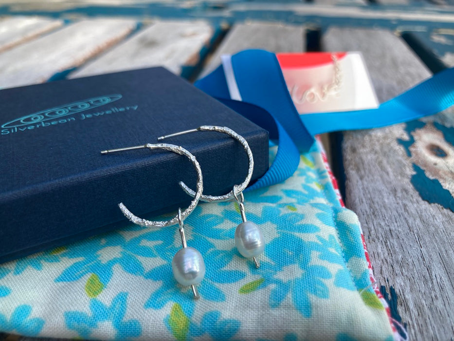 Sparkly Pearl Earrings