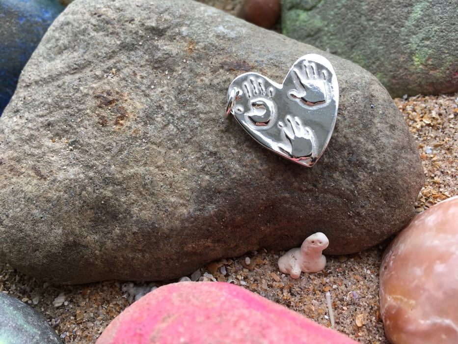 Heart Hand, Foot or Pawprint necklace