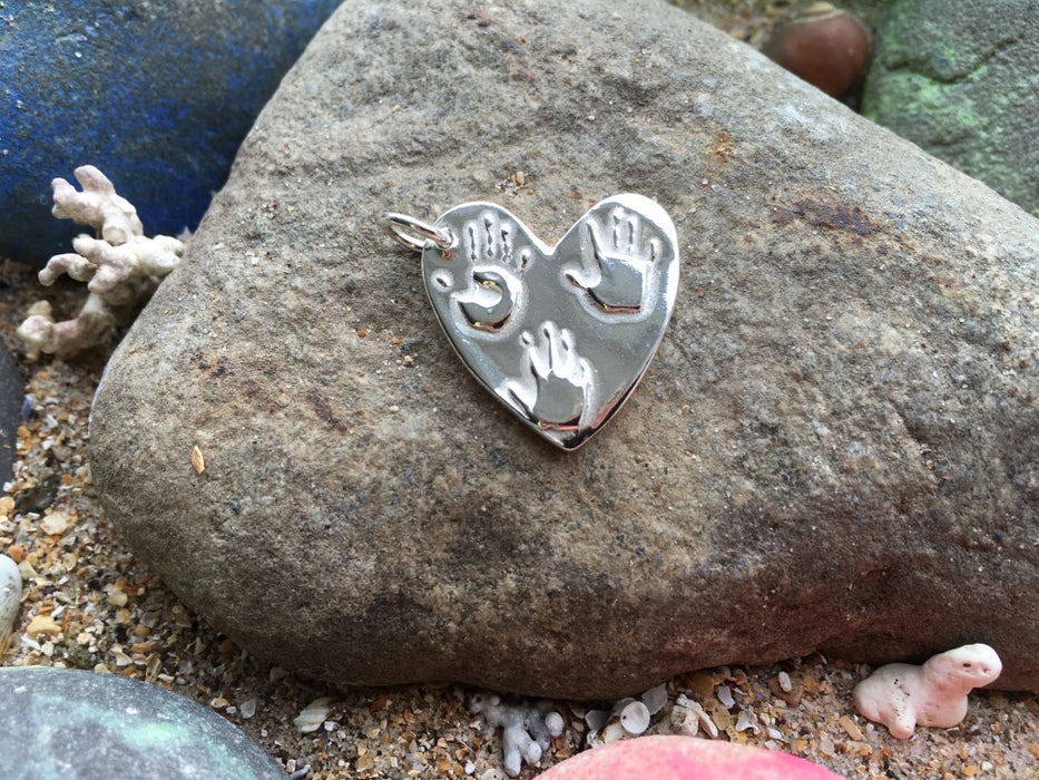 Heart Hand, Foot or Pawprint necklace