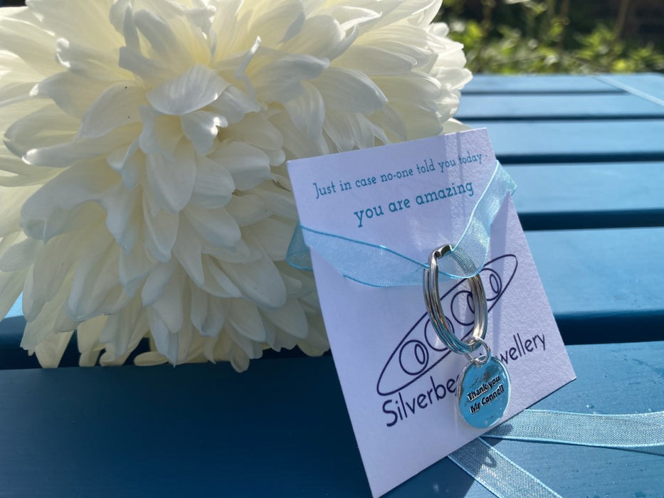 Thank you rainbow keyring