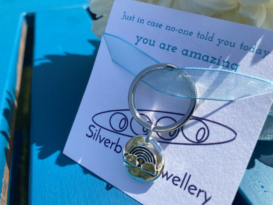 Thank you rainbow keyring