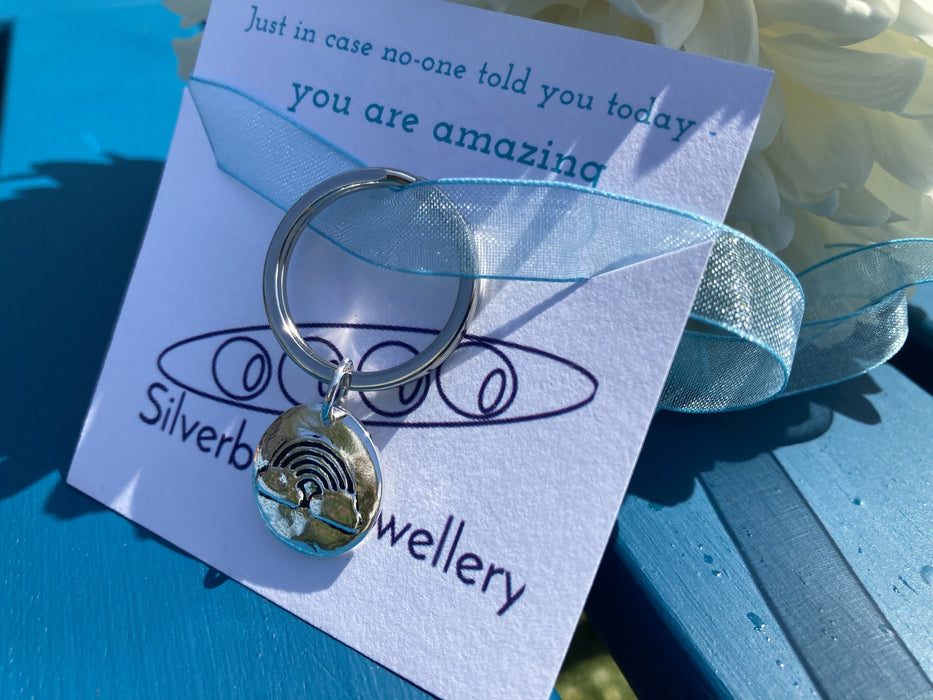 Thank you rainbow keyring