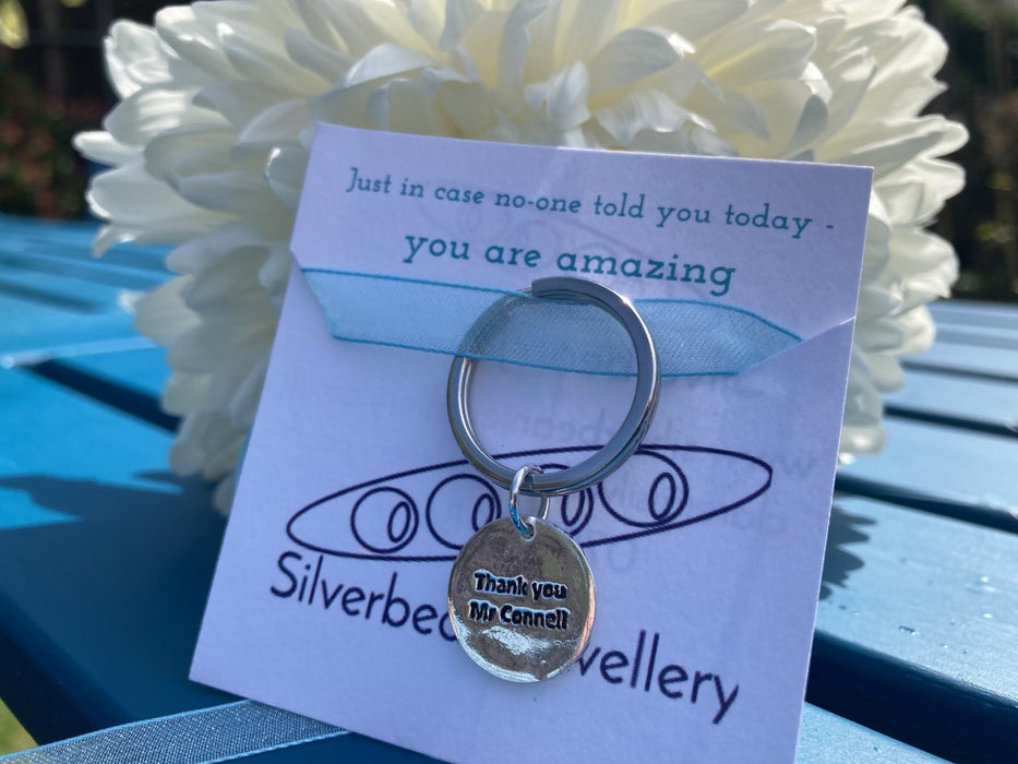 Thank you rainbow keyring