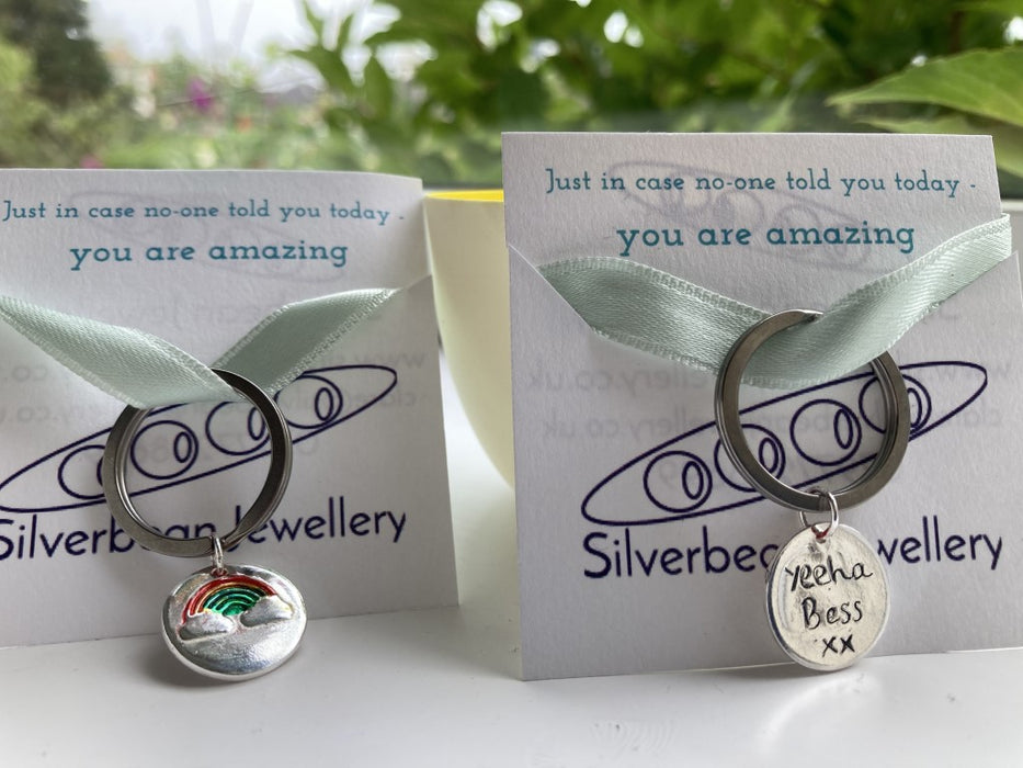 Thank you rainbow keyring