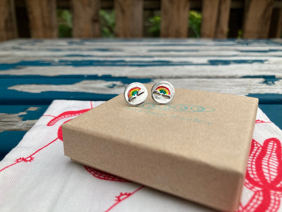 Rainbow Stud Earrings
