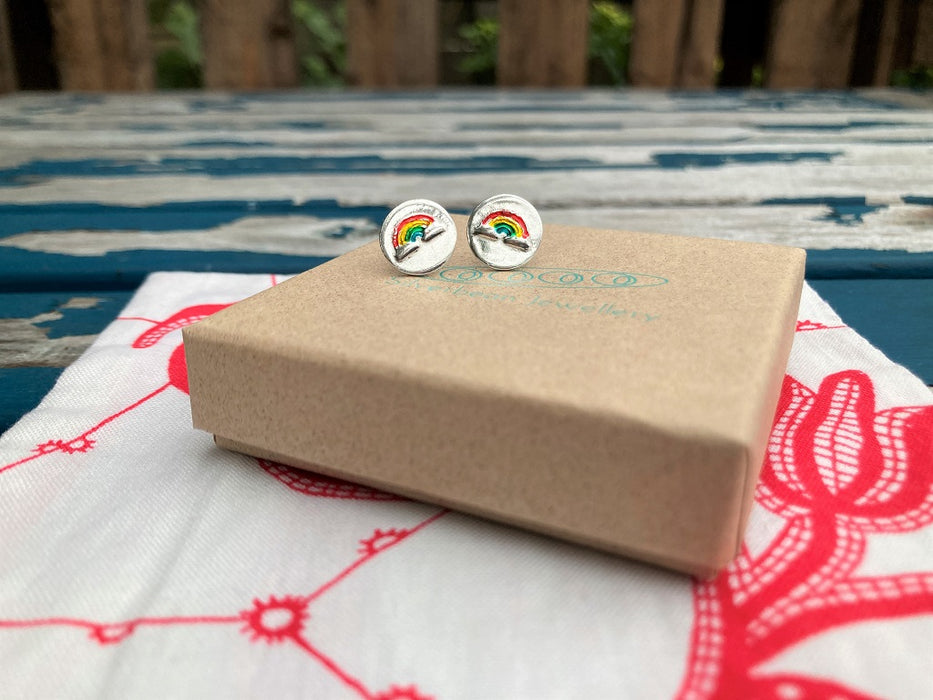 Rainbow Stud Earrings