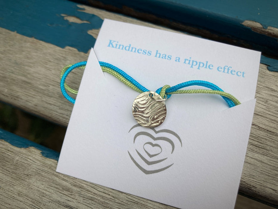 Silver ripple coloured bracelets