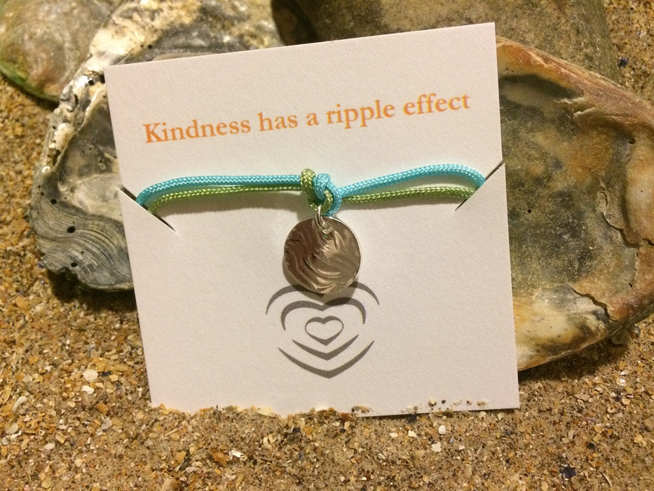 Silver ripple coloured bracelets