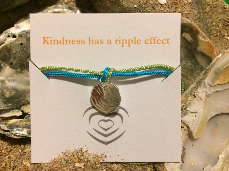 Silver ripple coloured bracelets