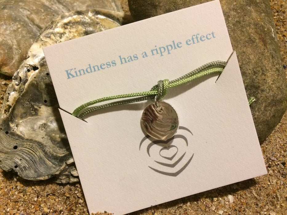 Silver ripple coloured bracelets