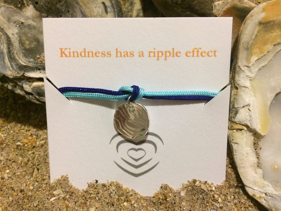 Silver ripple coloured bracelets