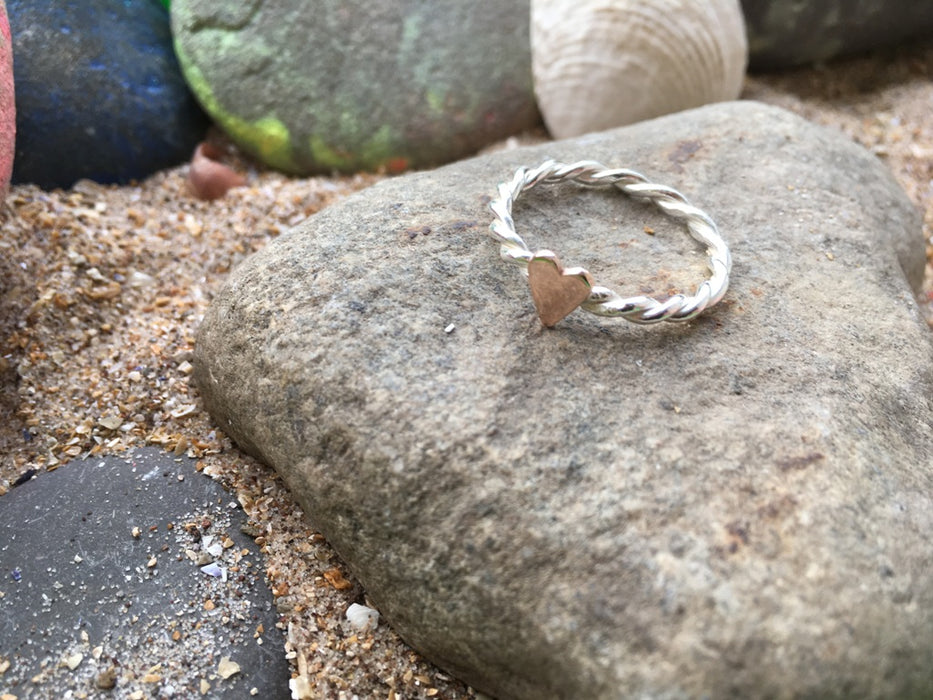 Twisted wire Heart Ring