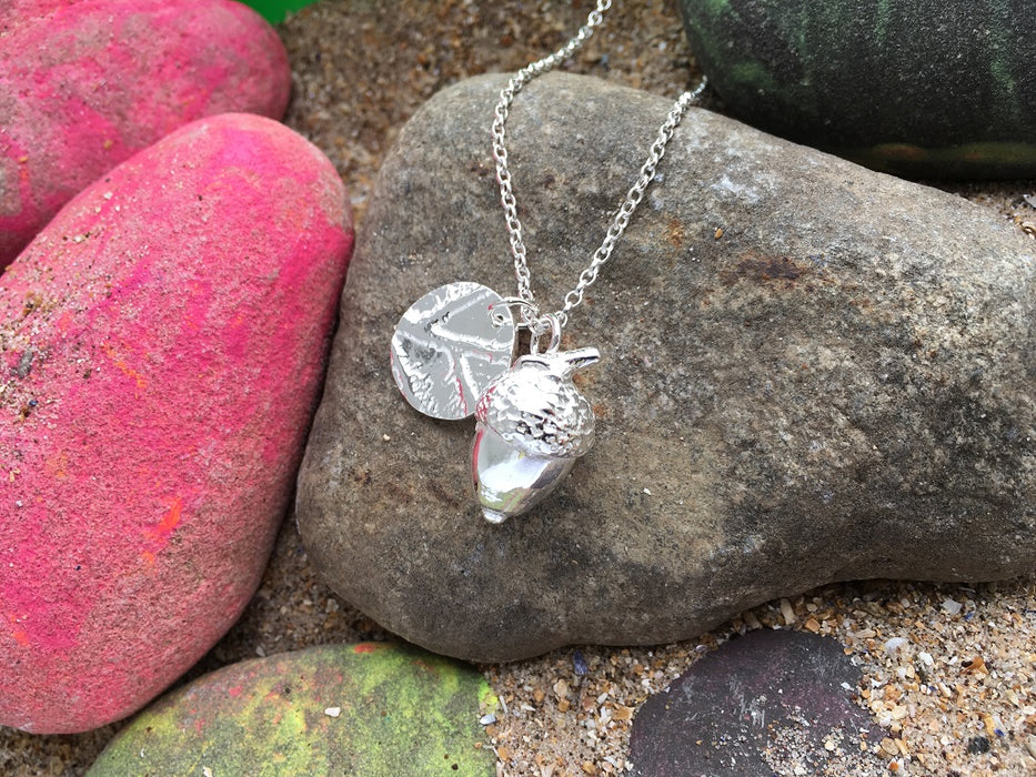 Silver Acorn Necklace