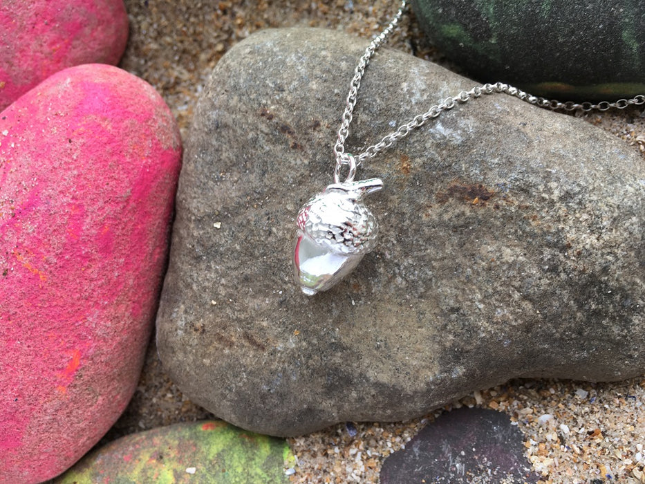 Silver Acorn Necklace