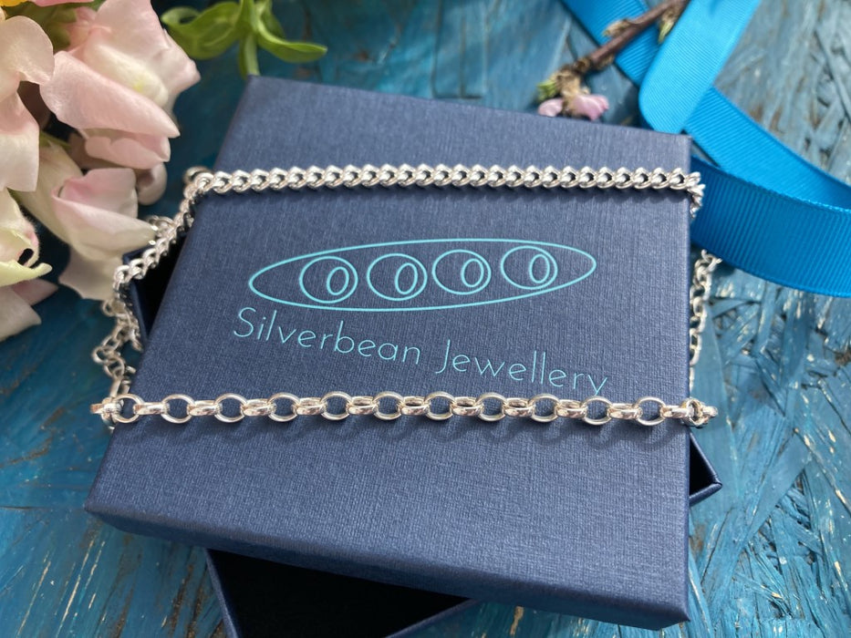 Silver charm bracelet