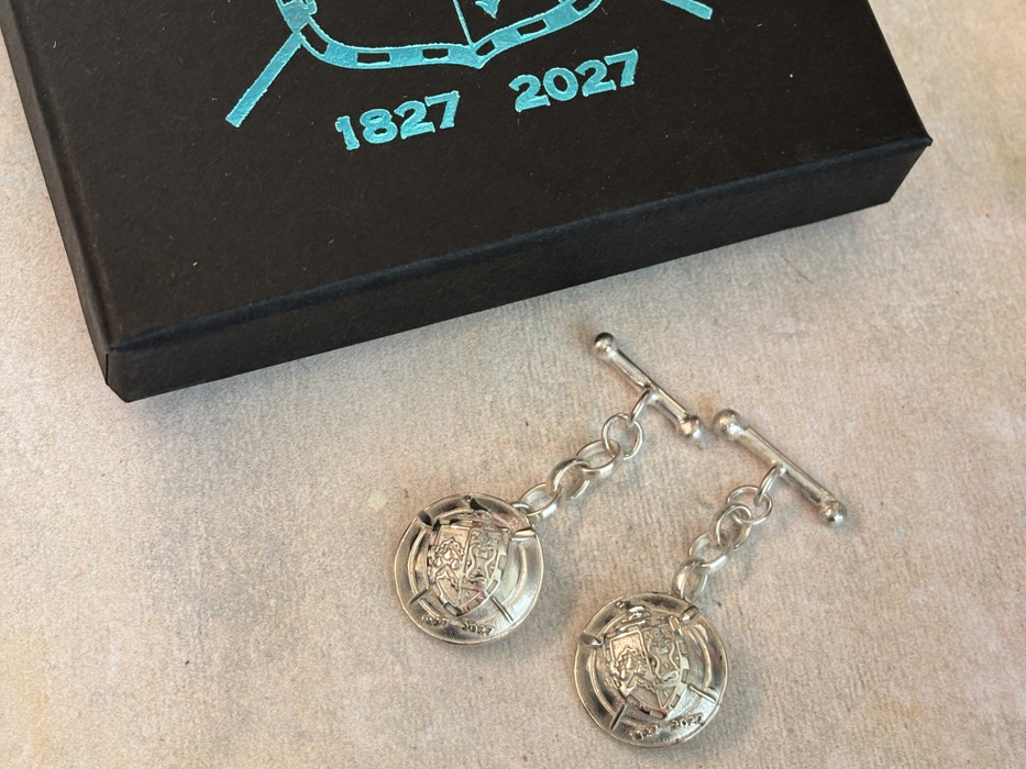 Caius Boat Club Bicentennial Silver Cufflinks