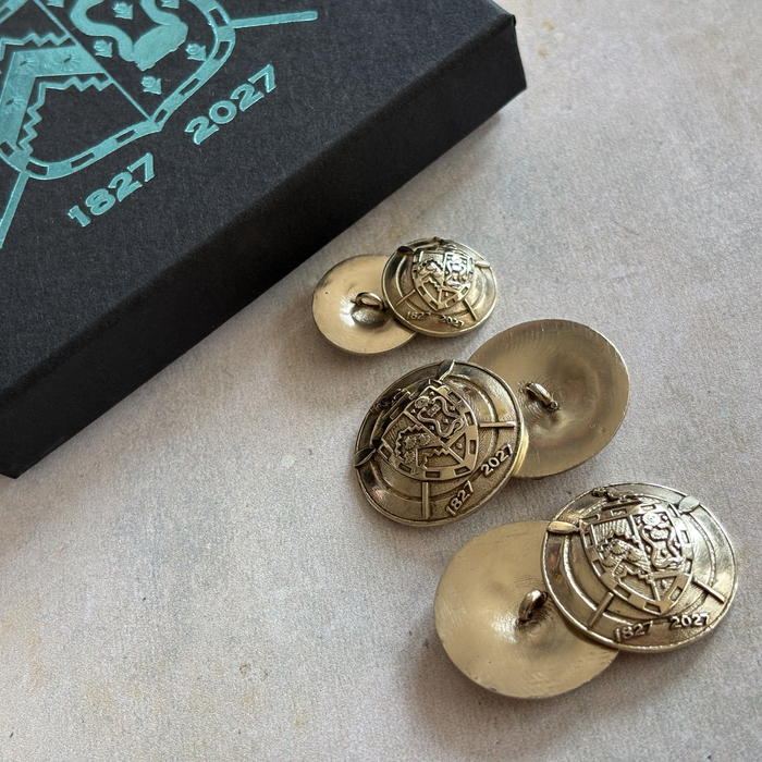 Caius Boat Club Bicentennial Brass Button Set