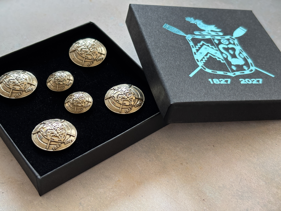 Caius Boat Club Bicentennial Brass Button Set