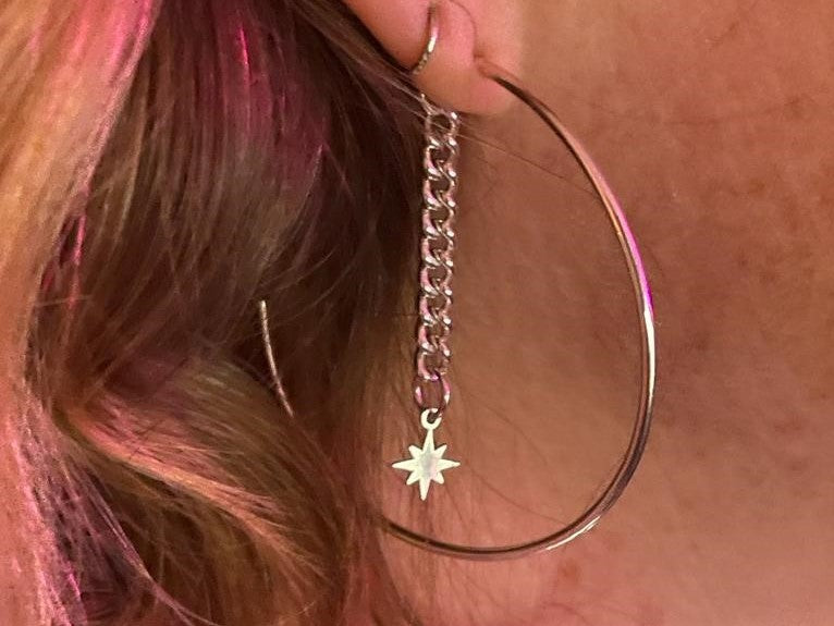 Hoop Star Earrings