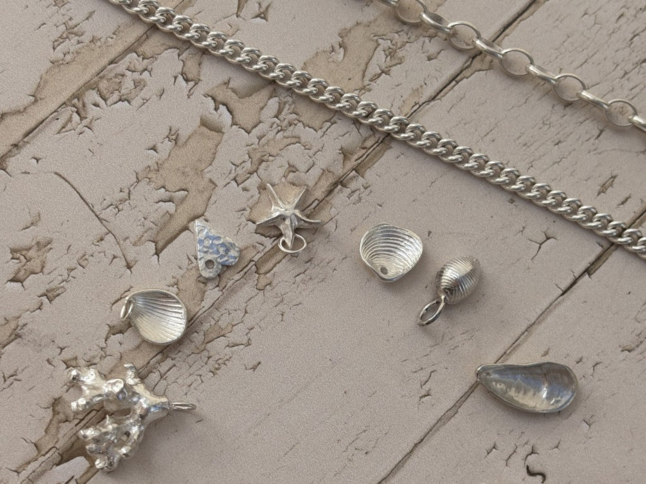 Silver charm bracelet