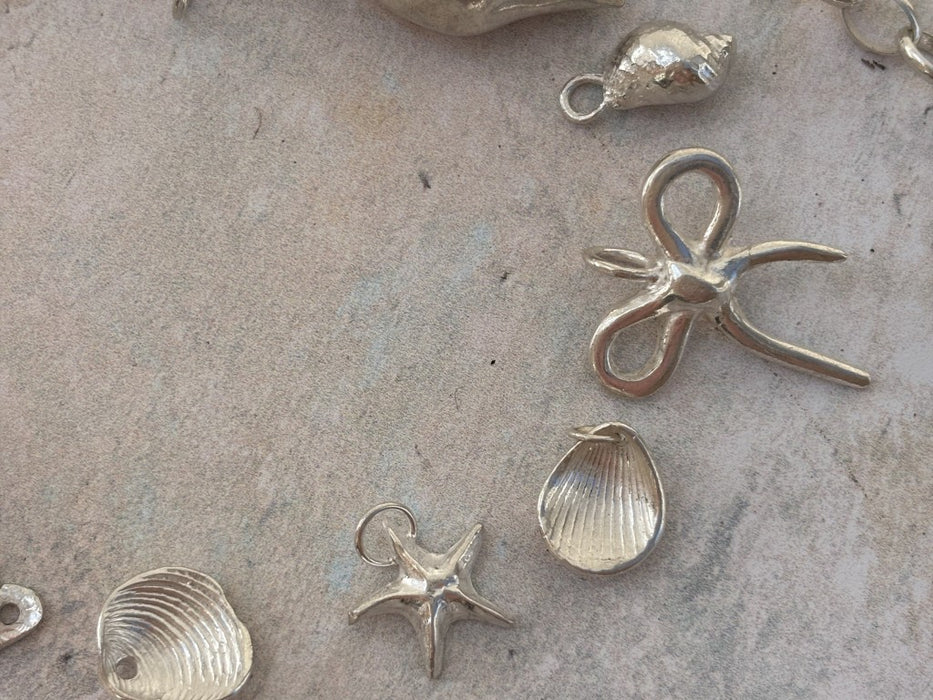 Silver charm bracelet