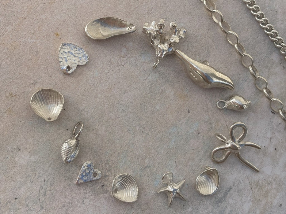 Silver charm bracelet