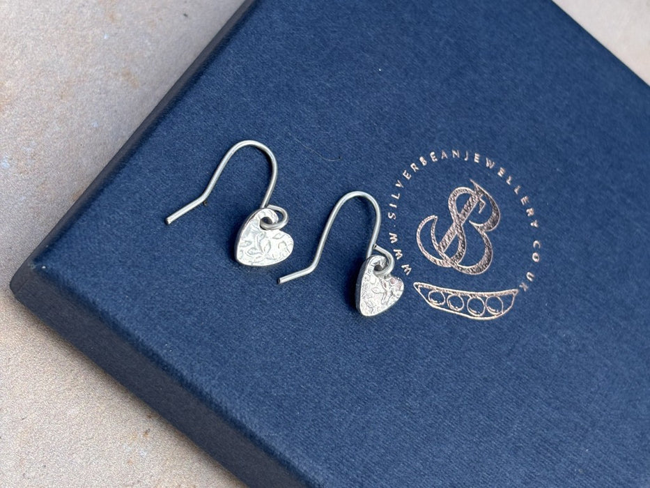 Heart drop earrings