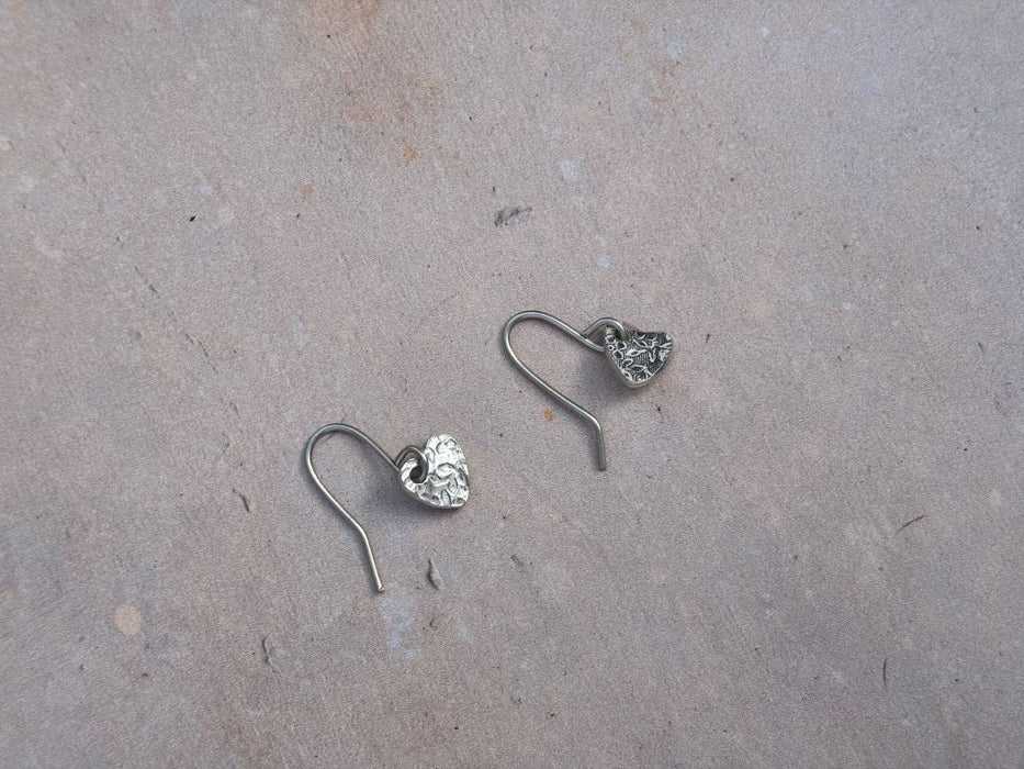 Heart drop earrings