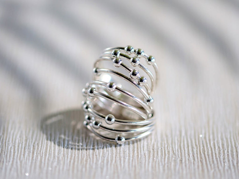 Fidget and spinner ring set