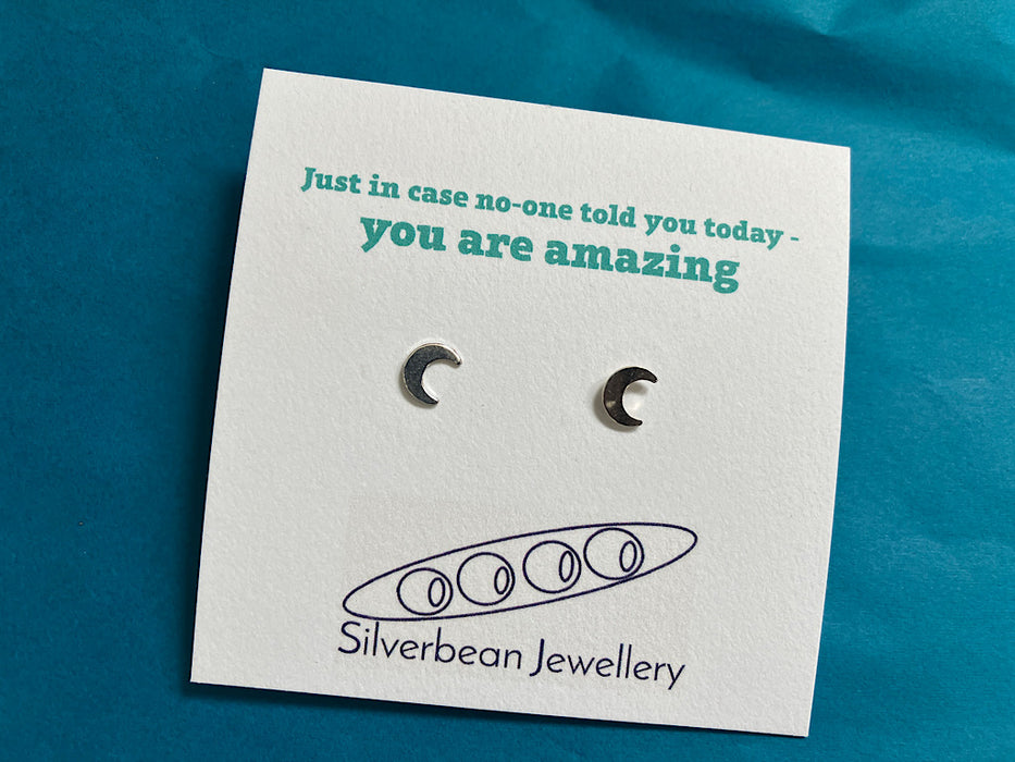 Stud earrings with message