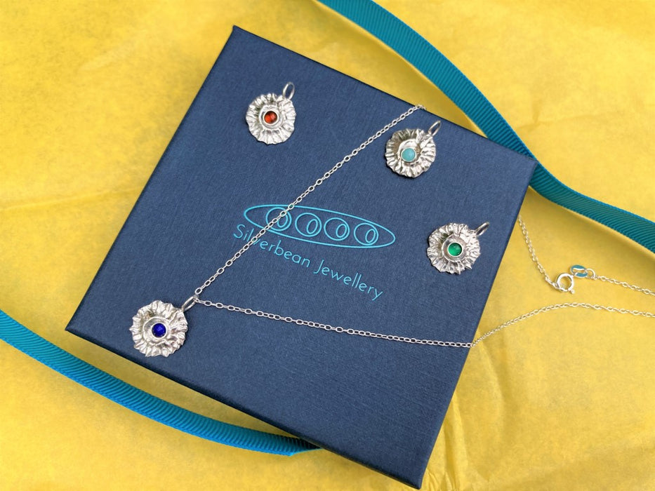 Sunflower Gemstone Necklace