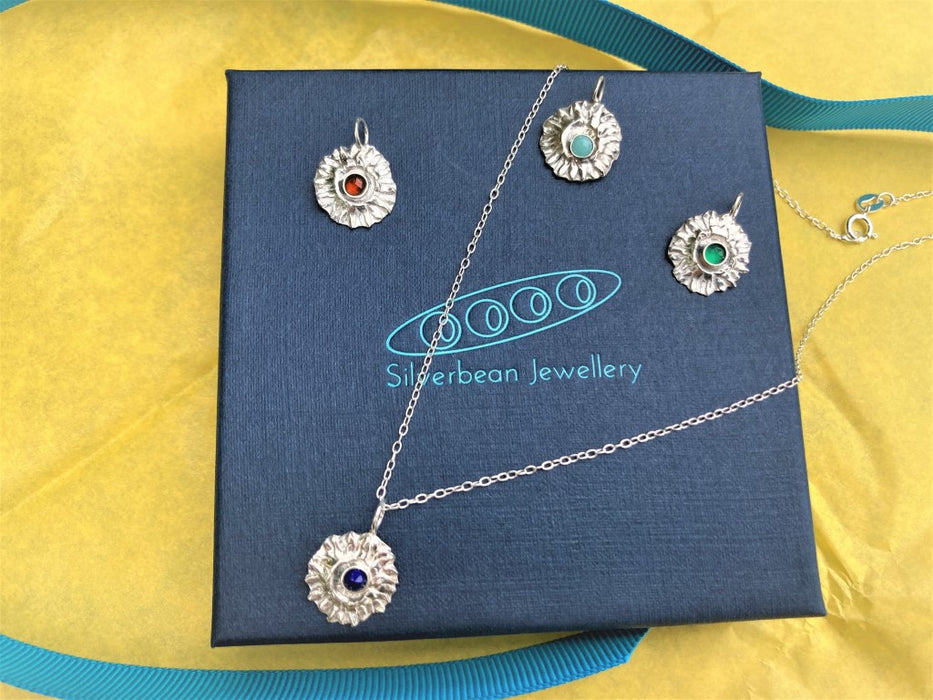 Sunflower Gemstone Necklace