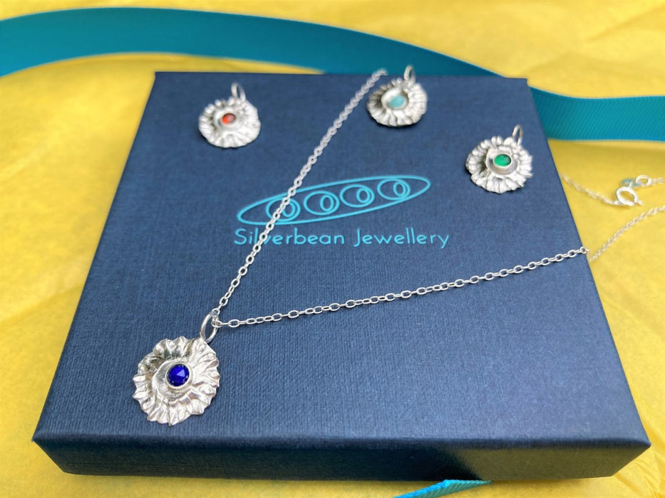 Sunflower Gemstone Necklace